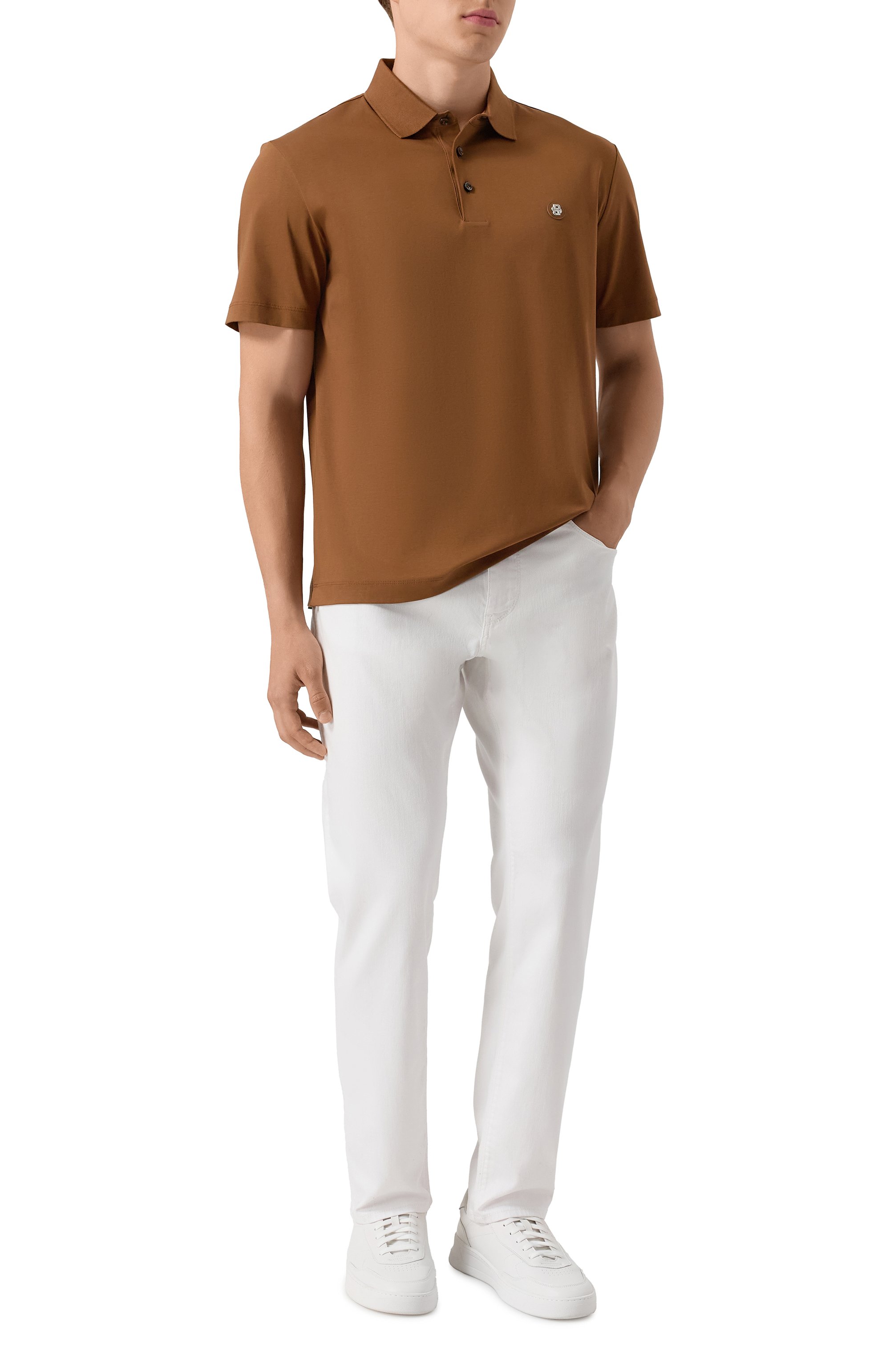 Хлопковое поло BOSS, арт. 50520297, фото 2