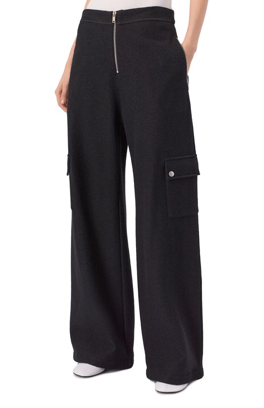 Шерстяные брюки-карго Jil Sander J40KA0283/J41423 Чёрный  J40KA0283/J41423 Фото 3