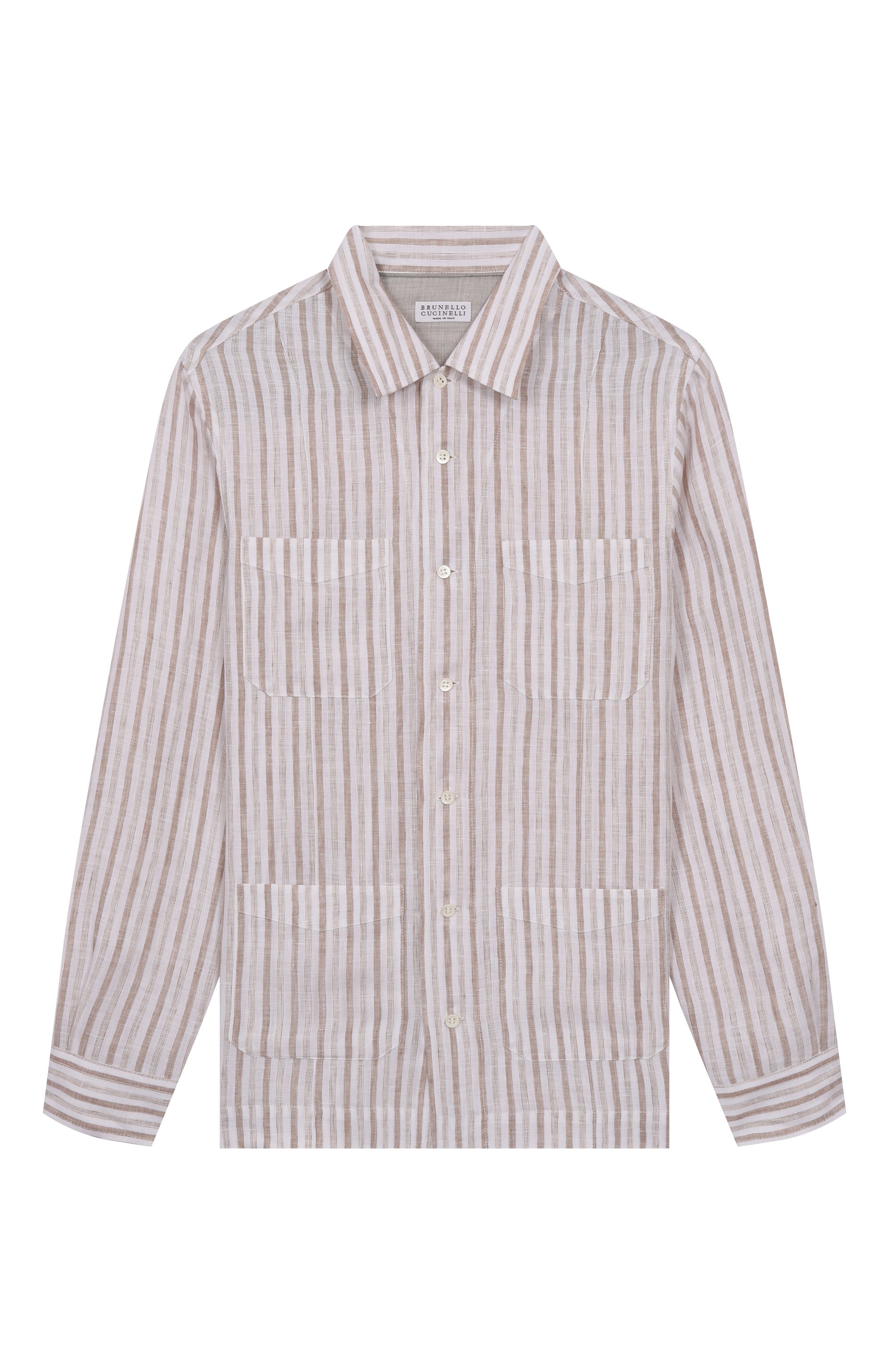 Льняная рубашка BRUNELLO CUCINELLI, арт. BM685C307C, фото 1