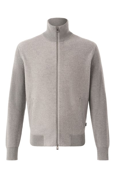 Мужской кардиган из хлопка и шерсти BOSS, арт. 50526839