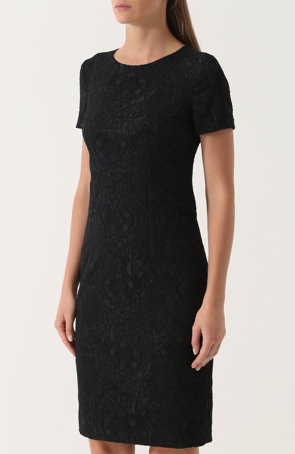 Приталенное платье с фактурной отделкой KITON, арт. D44313K05P37, фото 3