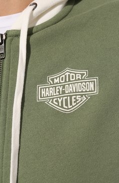 Женский худи HARLEY-DAVIDSON зеленого цвета, арт. 97453-23VW | Фото 5 (Рукава: Длинные; Материал внешний: Синтетический материал, Хлопок; Длина (для топов): Стандартные; Материал сплава: Проставлено; Стили: Спорт-шик; Женское Кросс-КТ: Толстовка-одежда, Кардиган-одежда; Драгоценные камни: Проставлено)