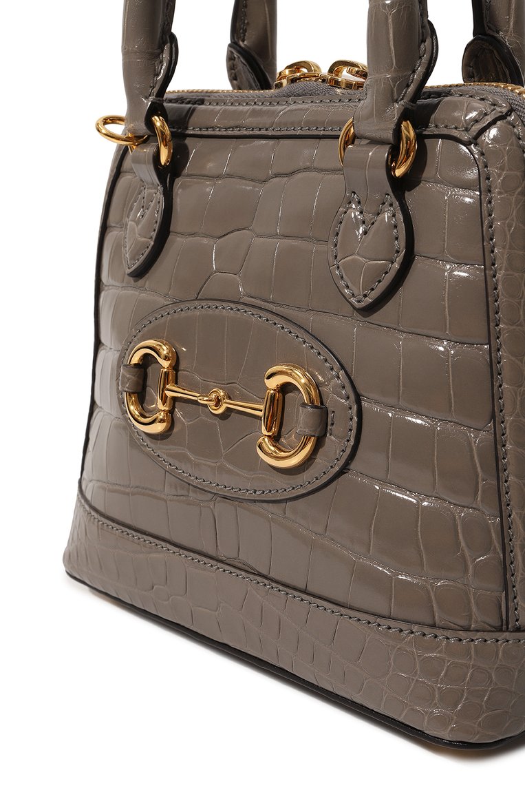 Сумка gucci horsebit 1955 mini из кожи аллигатора GUCCI, арт. 640716 EV40G, фото 1