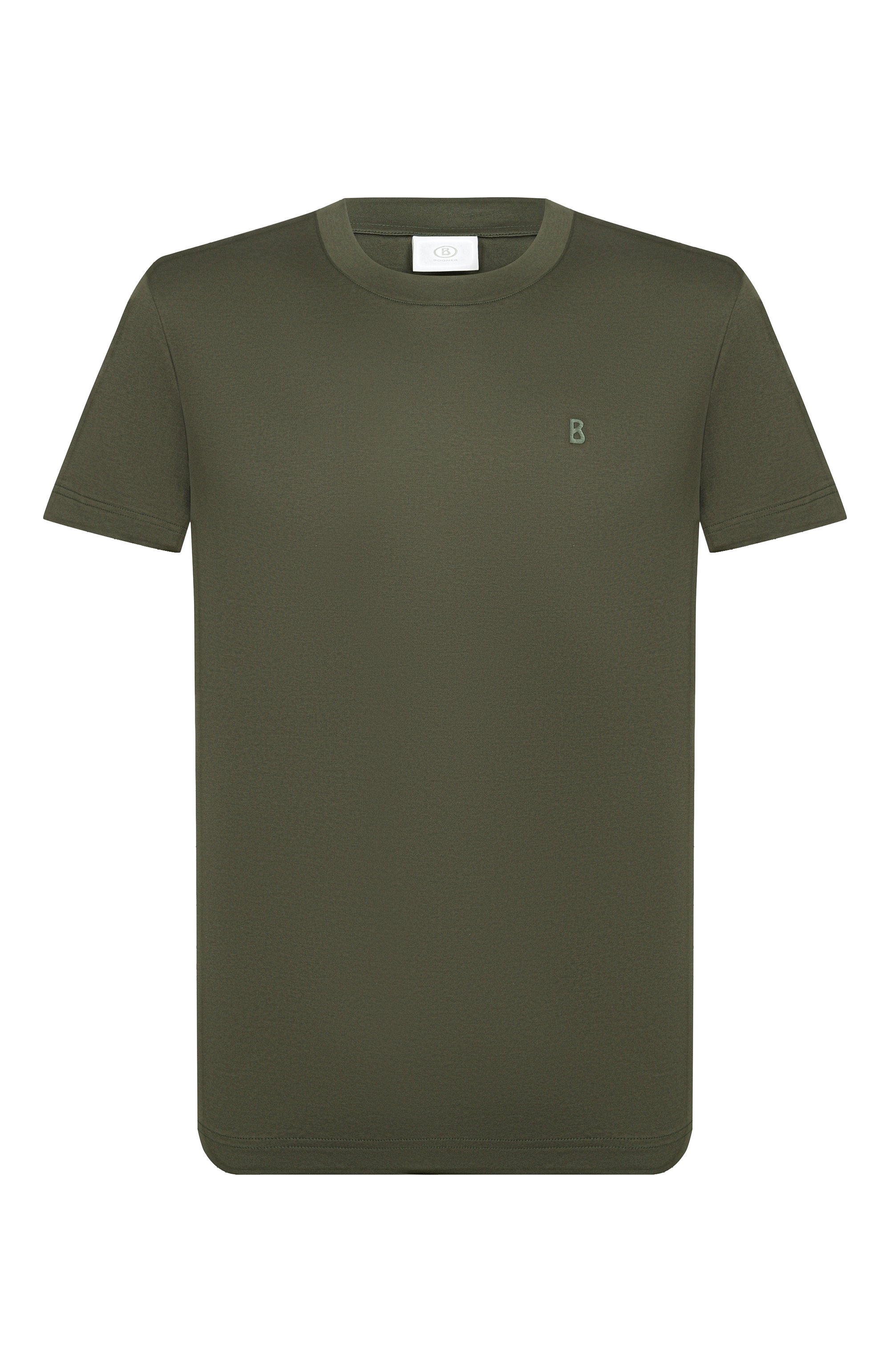Хлопковая футболка BOGNER хаки цвета по цене 14350 руб., арт. 58149178, фото 1 Хлопковая футболка BOGNER, арт. 58149178, фото 1