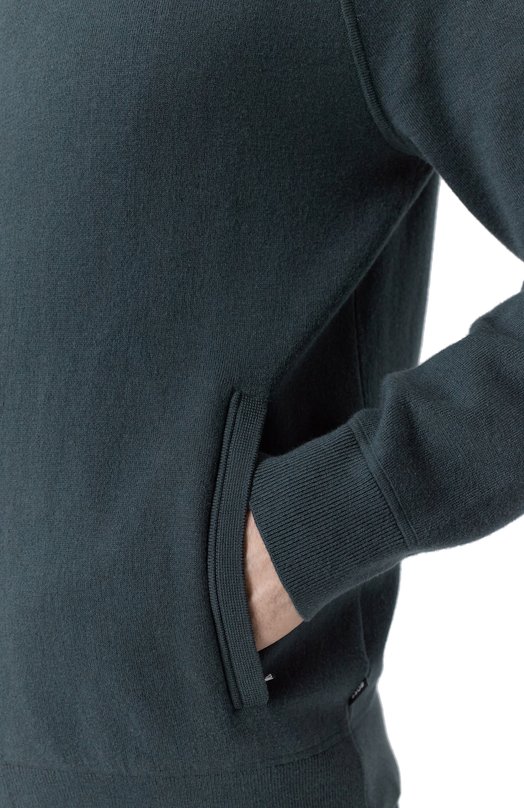 Кардиган из хлопка и шерсти BOSS 50543150 Зелёный  50543150 Фото 5