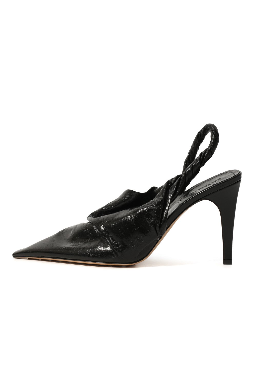 Кожаные туфли bv point BOTTEGA VENETA черного цвета по цене 76950 руб., арт. 630183/VBP10, фото 4 Кожаные туфли bv point BOTTEGA VENETA, арт. 630183/VBP10, фото 4