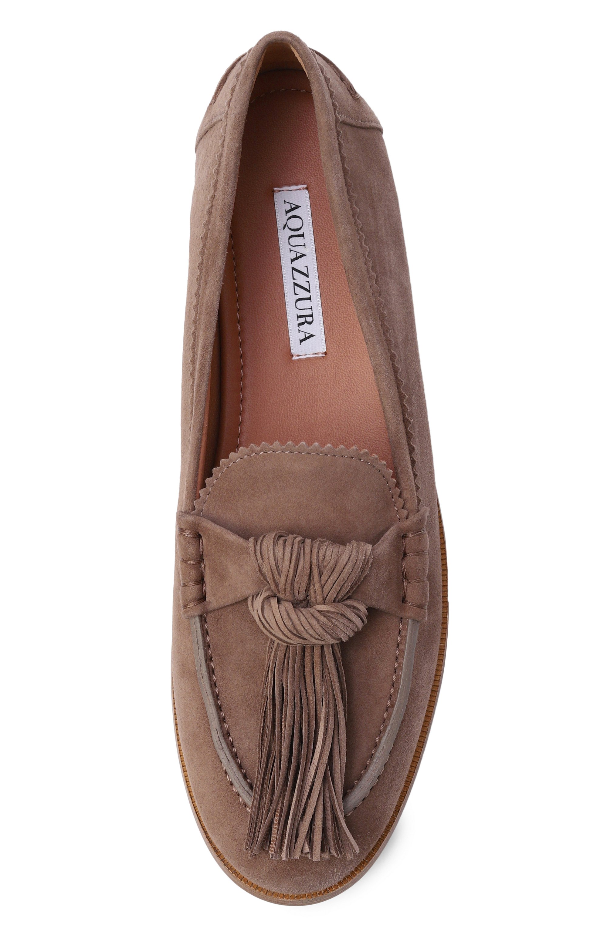 Замшевые лоферы freddie AQUAZZURA коричневого цвета по цене 99500 руб., арт. FDEFLAM0-SUE-T0R, фото 6 Замшевые лоферы freddie AQUAZZURA, арт. FDEFLAM0-SUE-T0R, фото 6