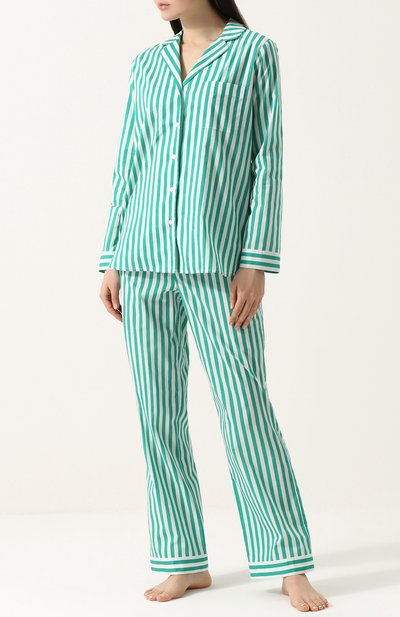 Хлопковая пижама в полоску YOLKE, арт. SS18-02C-HBS-EM, фото 1
