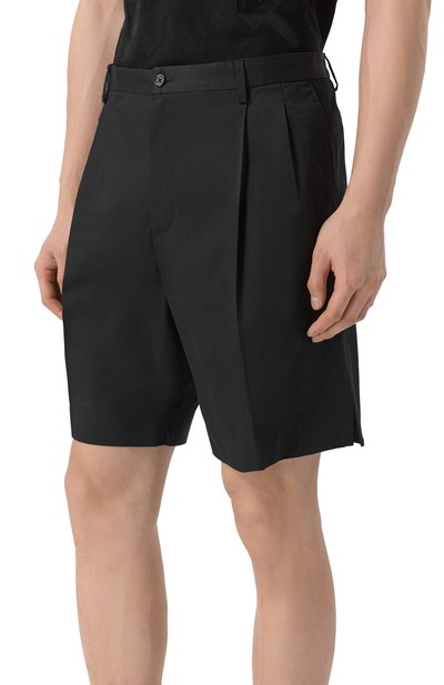 Хлопковые шорты DOLCE & GABBANA черного цвета по цене 72700 руб., арт. GW0MAT/FUFJR, фото 3 Хлопковые шорты DOLCE & GABBANA, арт. GW0MAT/FUFJR, фото 3