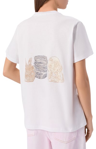 Хлопковая футболка GANNI, арт. A1050029, фото 4