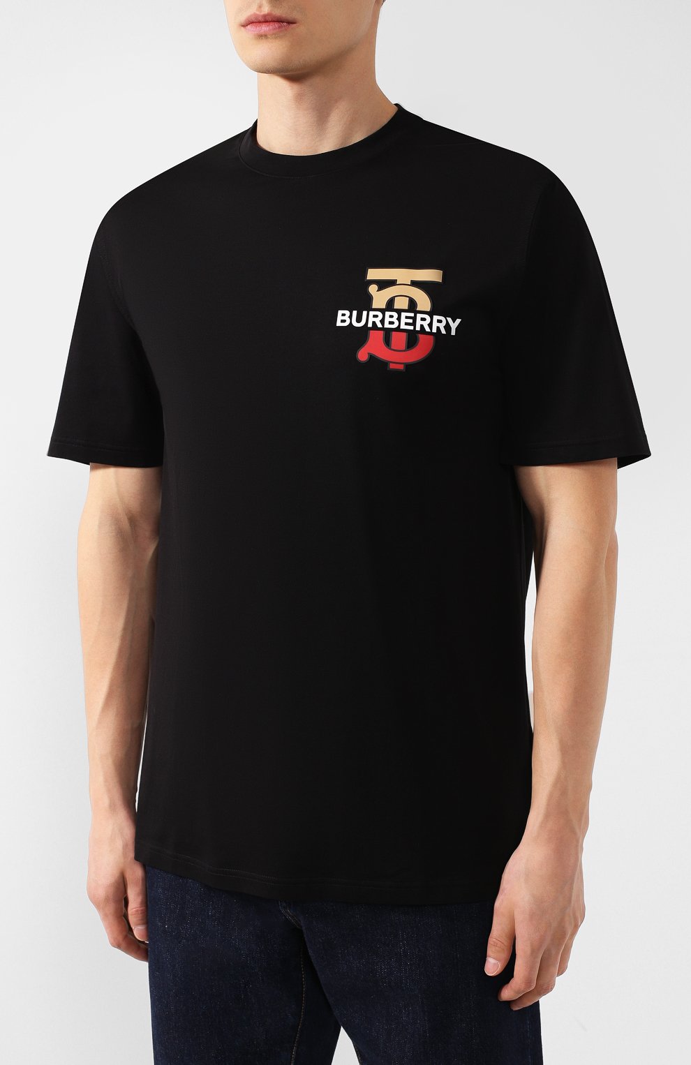 Хлопковая футболка BURBERRY, арт. 8017494, фото 3