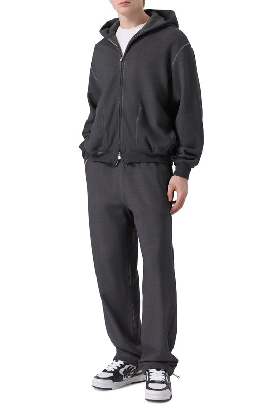 Кожаные кеды Venice Worn Out Palm Angels PMIA101F25LEA001 Чёрно-белый  PMIA101F25LEA001 Фото 2