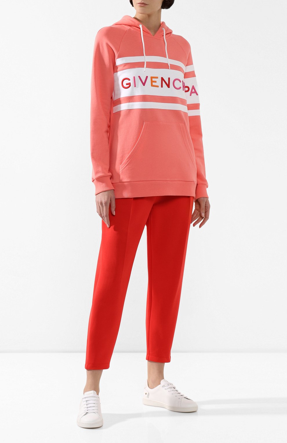 Хлопковые брюки GIVENCHY красного цвета по цене 49950 руб., арт. BW50FU30G6, фото 2 Хлопковые брюки GIVENCHY, арт. BW50FU30G6, фото 2