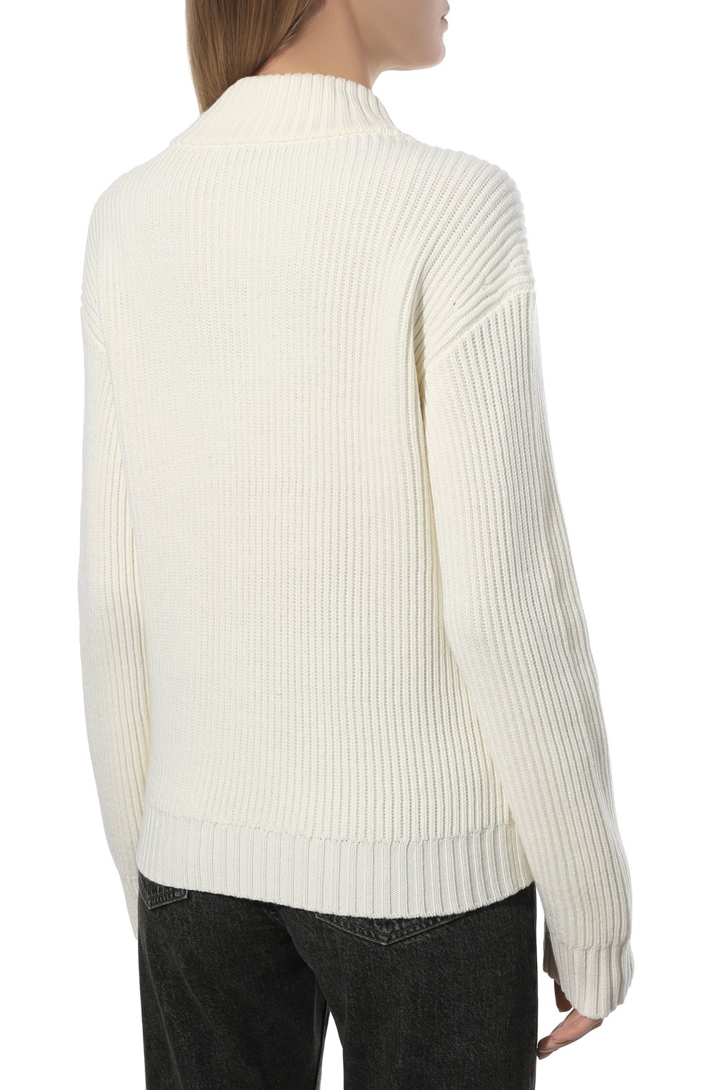 Шерстяной свитер PROENZA SCHOULER WHITE LABEL молочного цвета по цене 39950 руб., арт. WL2217723-KW124, фото 4 Шерстяной свитер PROENZA SCHOULER WHITE LABEL, арт. WL2217723-KW124, фото 4