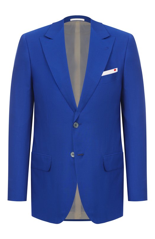 Шерстяной пиджак Kiton UG862K06S11 Синий UG862K06S11