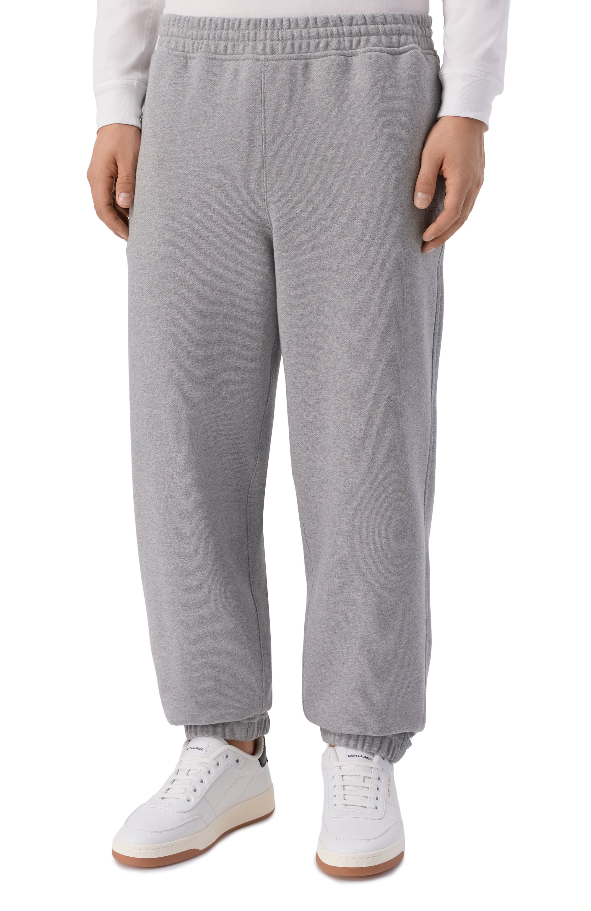 Хлопковые джоггеры BURBERRY серого цвета по цене 106000 руб., арт. 8120757, фото 3 Хлопковые джоггеры BURBERRY, арт. 8120757, фото 3