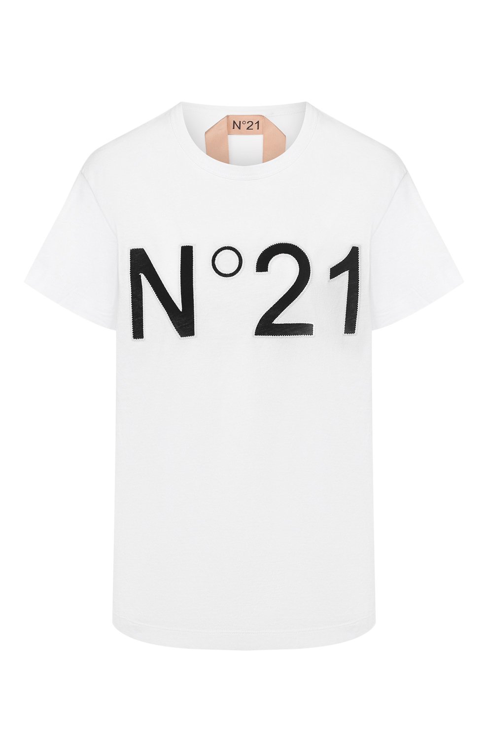 Хлопковая футболка N21 белого цвета по цене 17350 руб., арт. 20E N2P0/F011/6314, фото 1 Хлопковая футболка N21, арт. 20E N2P0/F011/6314, фото 1