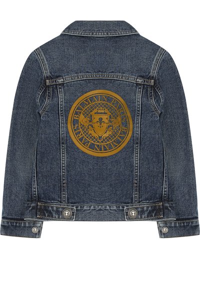 Джинсовая куртка с принтом на спине BALMAIN, арт. S8E/2029/T251, фото 2