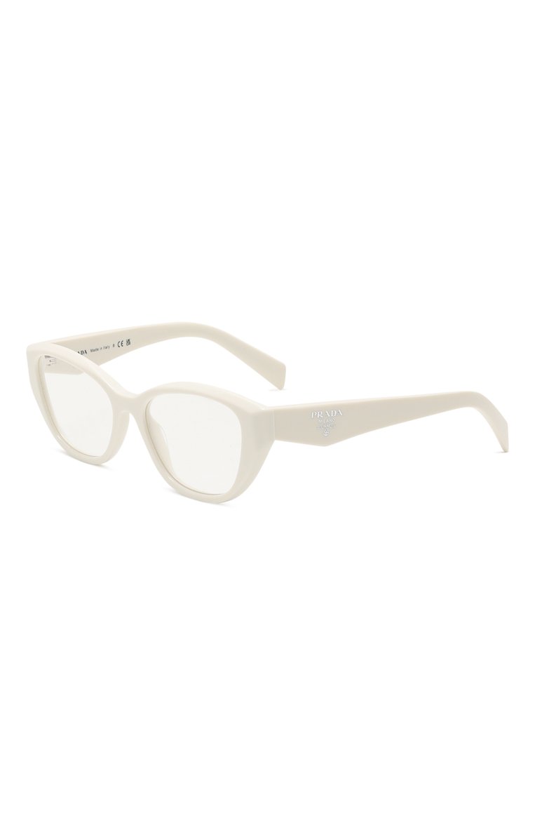 Женские оправа PRADA белого цвета, арт. 21ZV-17K101 | Фото 1 (Нос: Не проставлено; Региональные ограничения белый список (Axapta Mercury): Не проставлено; Тип очков: Оправа; Материал: Пластик; Очки форма: Бабочка; Оптика Гендер: оптика-женское)
