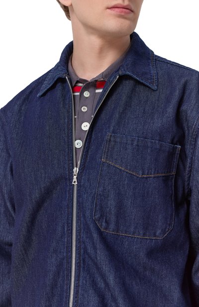 Джинсовая рубашка DRIES VAN NOTEN темно-синего цвета по цене 67550 руб., арт. 020775/3385, фото 5 Джинсовая рубашка DRIES VAN NOTEN, арт. 020775/3385, фото 5