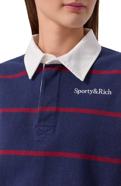 Хлопковое поло SPORTY AND RICH, арт. ST00862300BL134, фото 5