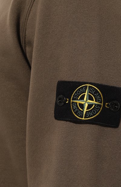 Хлопковый свитшот STONE ISLAND хаки цвета по цене 39900 руб., арт. 811562420, фото 5 Хлопковый свитшот STONE ISLAND, арт. 811562420, фото 5