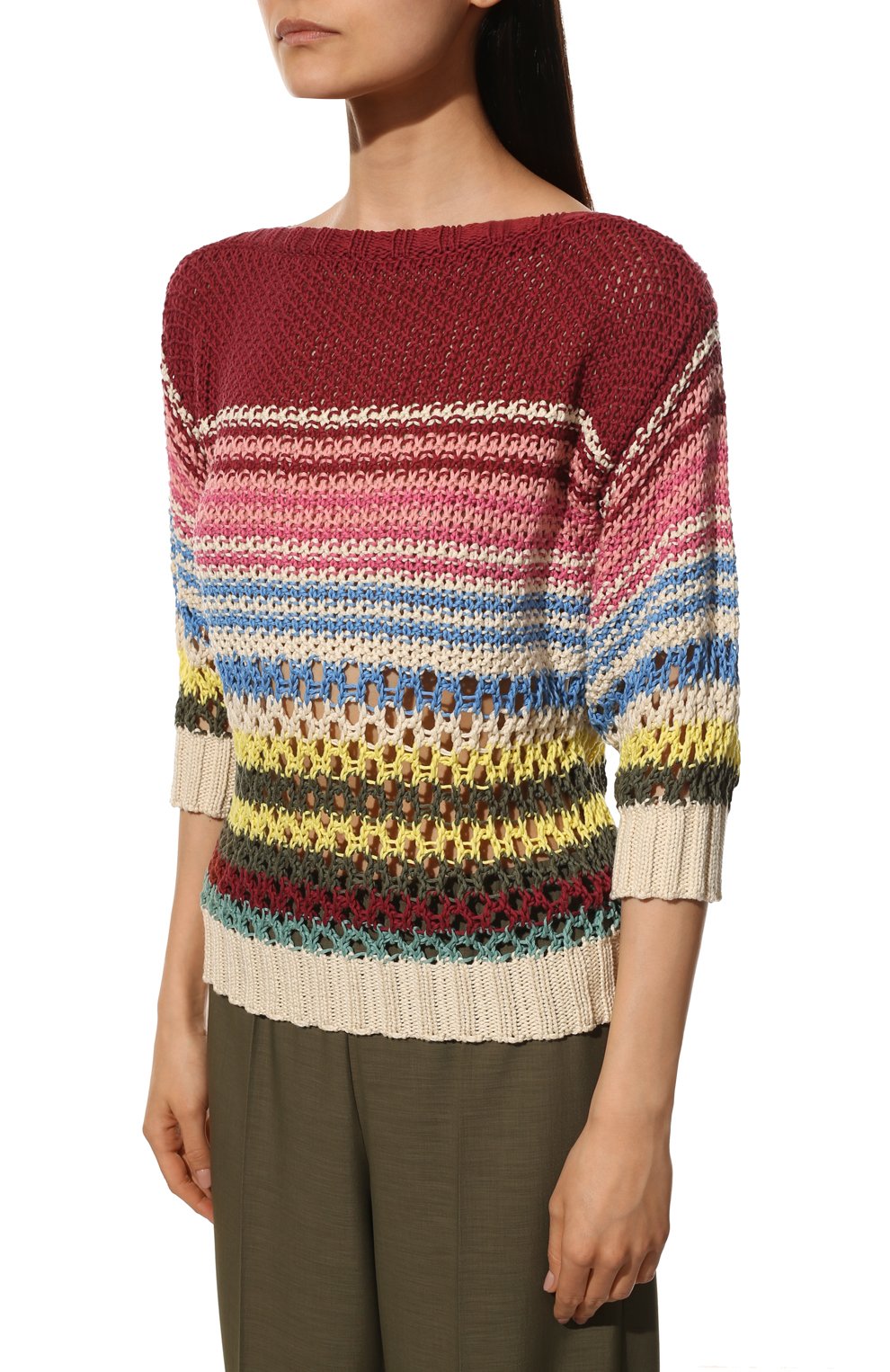 Хлопковый свитер REDVALENTINO разноцветного цвета по цене 55150 руб., арт. XR0KC14I/6GC, фото 3 Хлопковый свитер REDVALENTINO, арт. XR0KC14I/6GC, фото 3