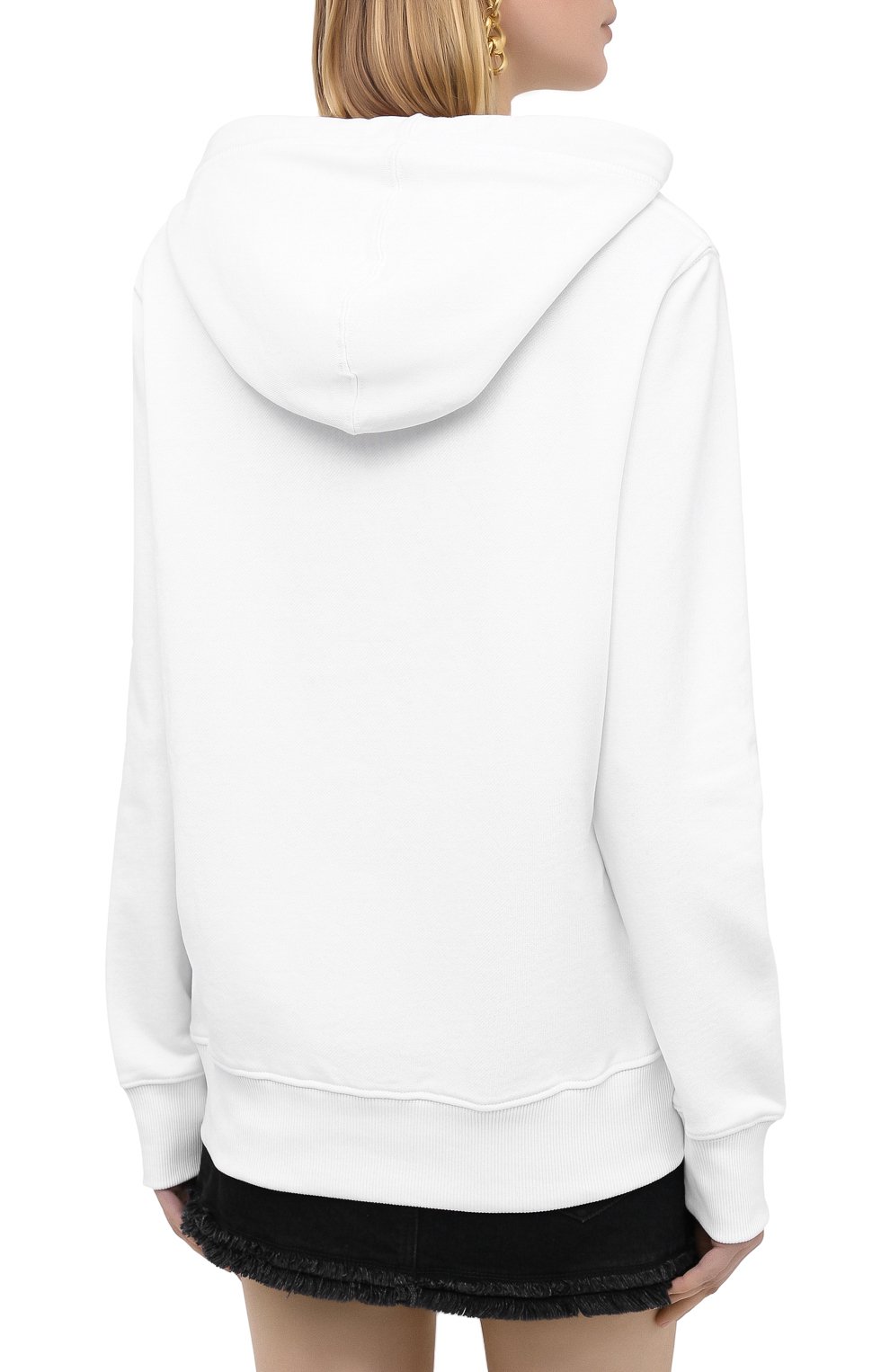 Хлопковое худи VERSACE JEANS COUTURE белого цвета по цене 22400 руб., арт. B6HZA7TS-ZDP308 H00D REG. 44/30318, фото 4 Хлопковое худи VERSACE JEANS COUTURE, арт. B6HZA7TS-ZDP308 H00D REG. 44/30318, фото 4