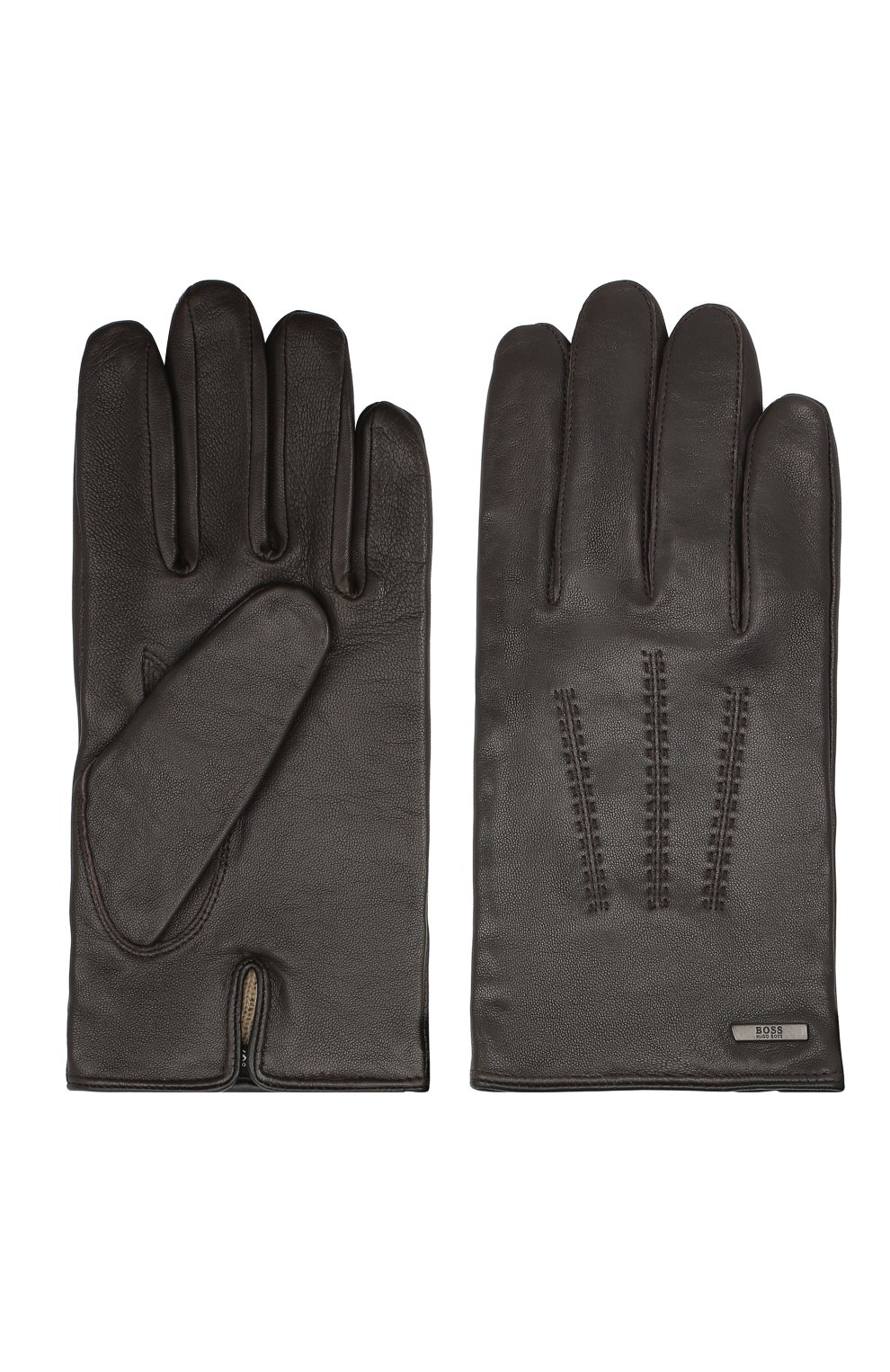 Кожаные перчатки BOSS коричневого цвета по цене 10500 руб., арт. 50437119, фото 2 Кожаные перчатки BOSS, арт. 50437119, фото 2