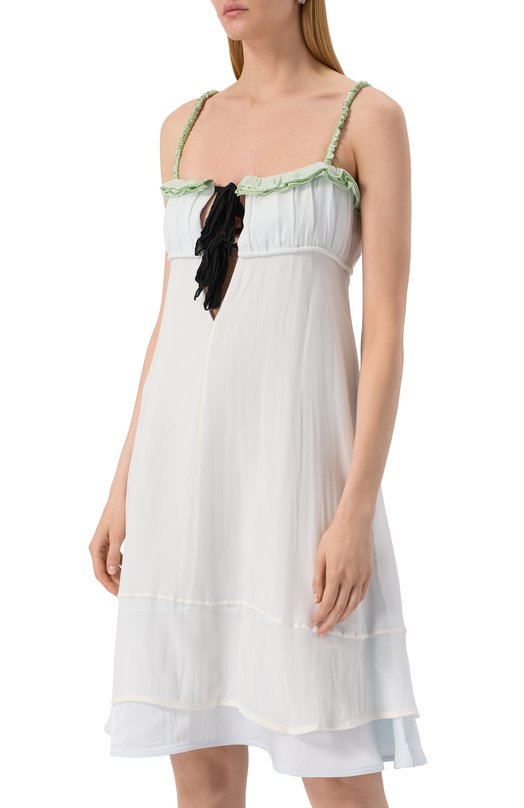 Шелковое платье Jil Sander J03CT0488/J55081 Голубой  J03CT0488/J55081 Фото 3