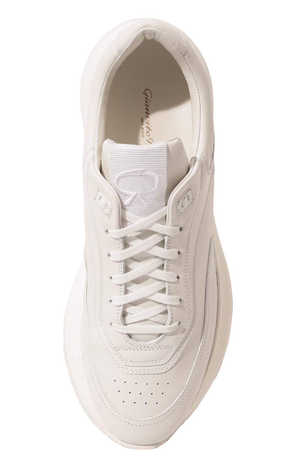 Кожаные кроссовки GIANVITO ROSSI, арт. S25397.M1WHT.CLNBIAN, фото 6