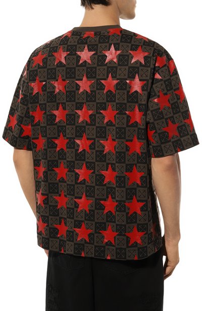 Хлопковая футболка OFF-WHITE, арт. 0MAA120W24JER001, фото 4