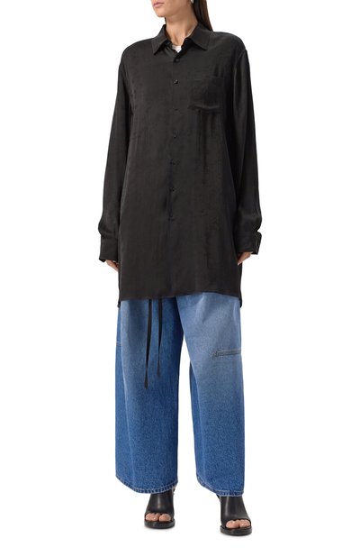 Рубашка из вискозы и шелка ANN DEMEULEMEESTER, арт. B0011748/FA611, фото 3