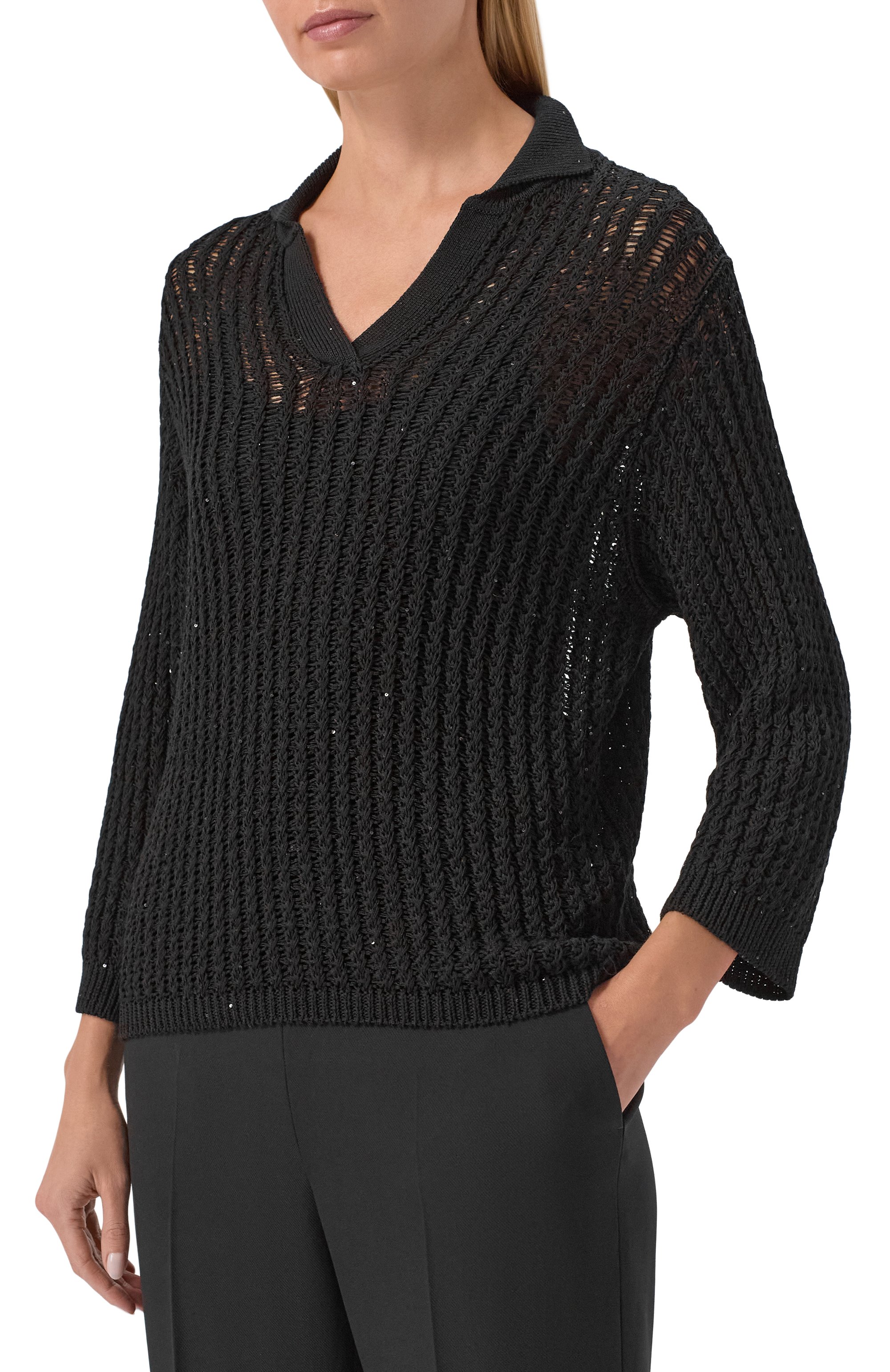 Поло изо льна  и вискозы ANTONELLI FIRENZE, арт. 41770Q/40809, фото 3