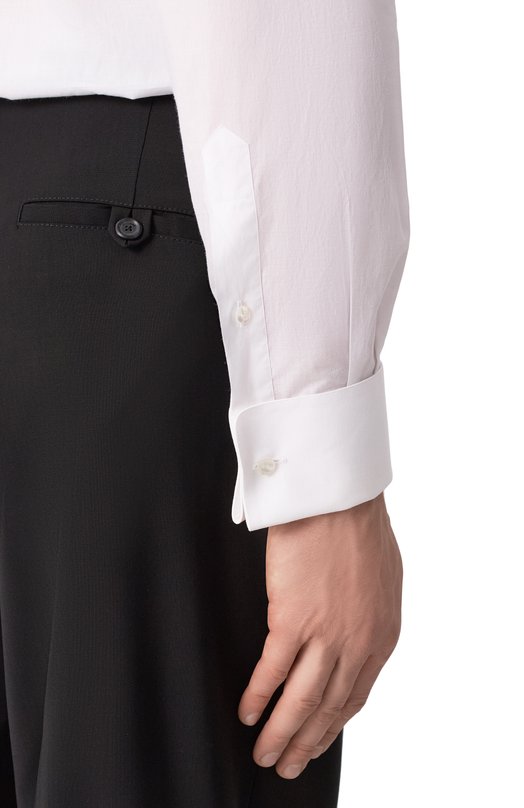 Хлопковая сорочка Brioni RCS829/0Z022 Белый  RCS829/0Z022 Фото 5