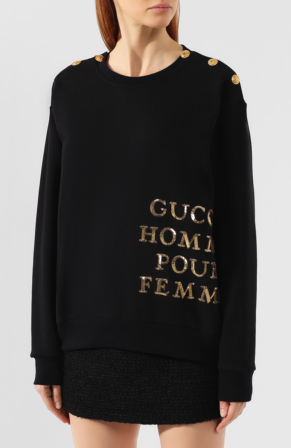 Хлопковый свитшот GUCCI, арт. 572813/XJA5C, фото 3