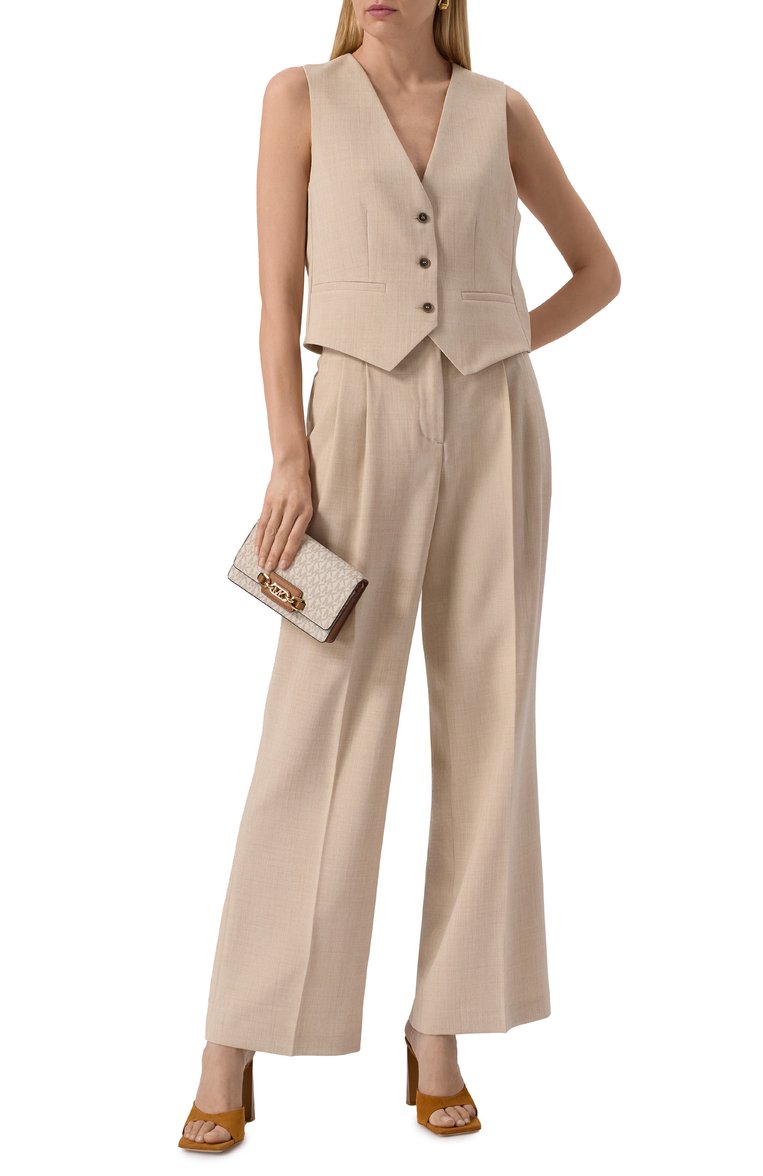 Женская сумка heather xs MICHAEL MICHAEL KORS кремового цвета, арт. 32F2G7HC1B | Фото 7 (Размер: mini; Автоматизация состава: Проставлено; Автоматизация ТО: Проставлено; Материал: Экокожа, Канва)