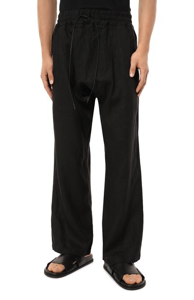 Льняные брюки 139DEC, арт. PN394-BK, фото 3