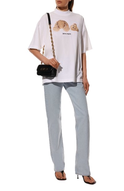 Хлопковая футболка PALM ANGELS белого цвета по цене 31350 руб., арт. PWAA017C99JER0010160, фото 2 Хлопковая футболка PALM ANGELS, арт. PWAA017C99JER0010160, фото 2