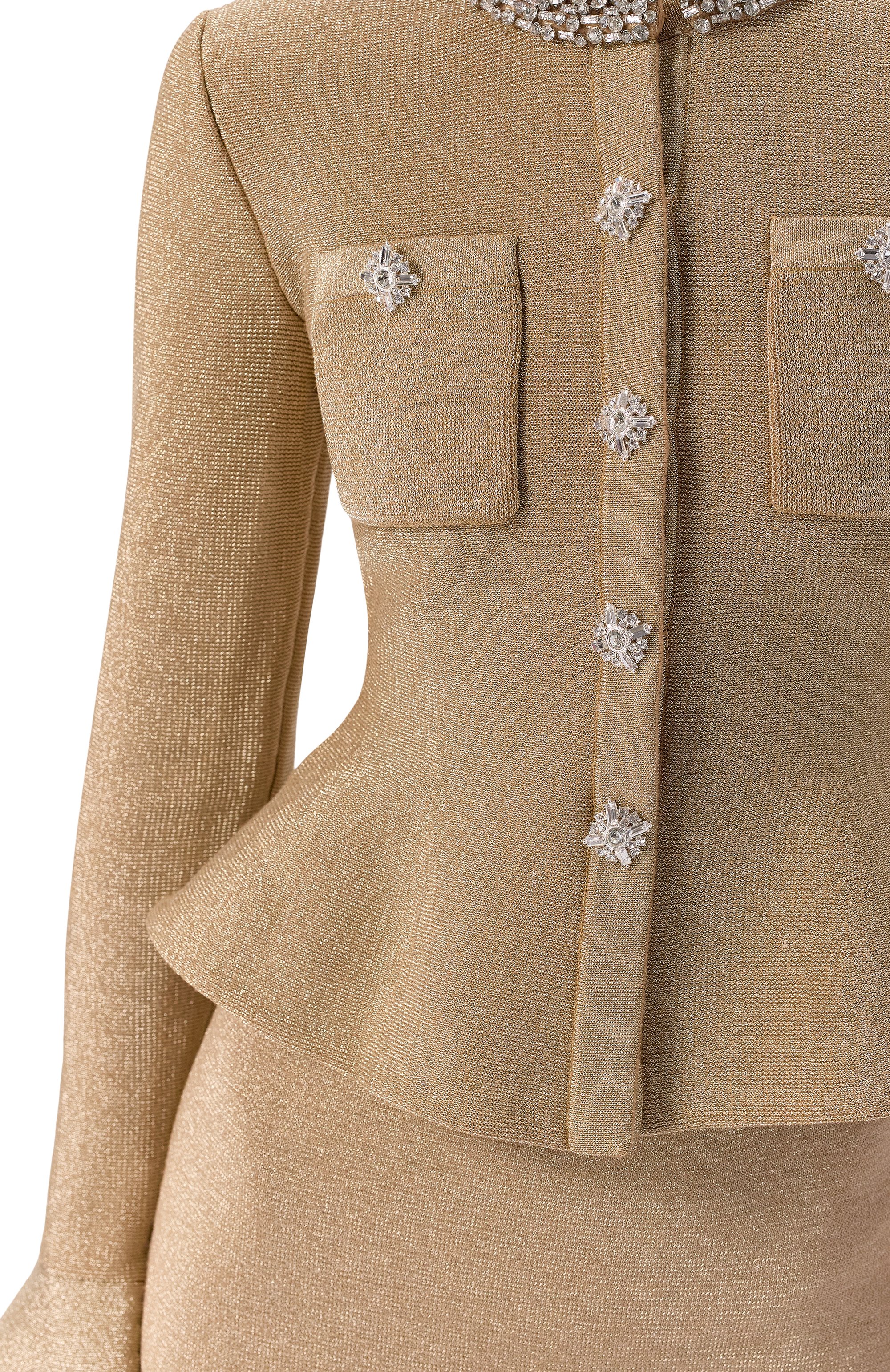 Платье SELF-PORTRAIT золотого цвета по цене 98100 руб., арт. RS26206MGD, фото 4 Платье SELF-PORTRAIT, арт. RS26206MGD, фото 4