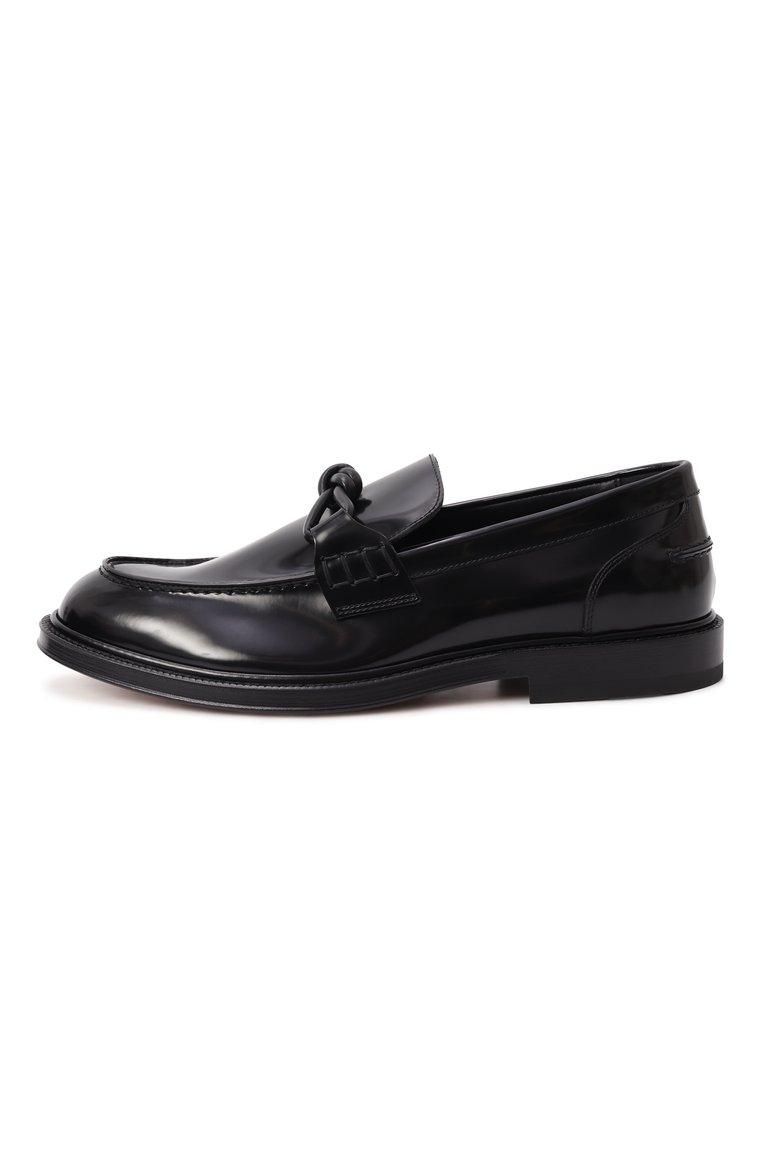 Мужские кожаные лоферы astaire BOTTEGA VENETA черного цвета, арт. 816611/V2CM0 | Фото 4 (Нос: Не проставлено; Материал сплава: Проставлено; Материал внутренний: Натуральная кожа; Материал внешний: Натуральная кожа; Стили: Кэжуэл)