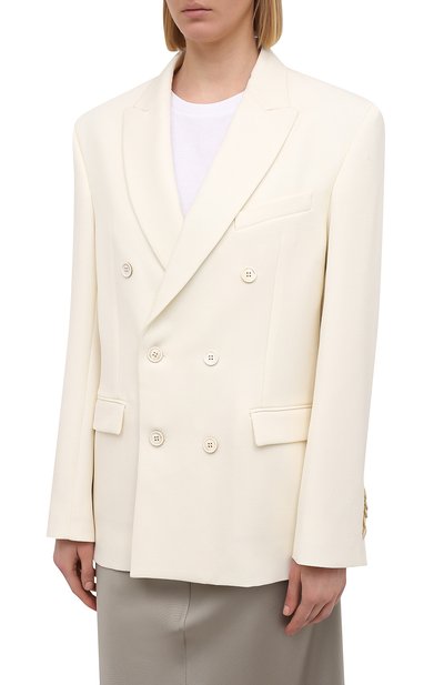 Шерстяной жакет WARDROBE.NYC белого цвета по цене 132500 руб., арт. W4007R04, фото 3 Шерстяной жакет WARDROBE.NYC, арт. W4007R04, фото 3
