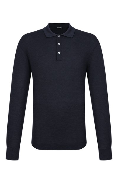 Мужское поло из хлопка и шелка ZEGNA, арт. E748/UE381A8