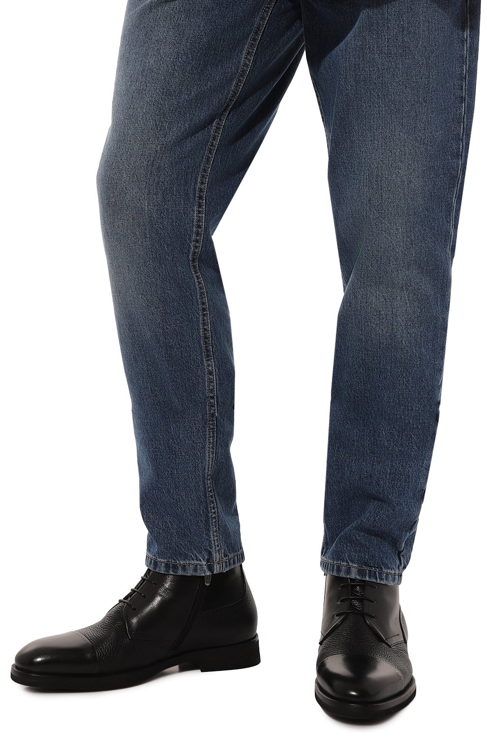 Кожаные ботинки BARRETT черного цвета по цене 89950 руб., арт. 212U028.13, фото 3 Кожаные ботинки BARRETT, арт. 212U028.13, фото 3