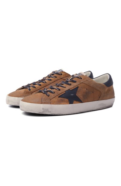 Мужские кожаные кеды super-star GOLDEN GOOSE DELUXE BRAND, арт. GMF00103.F007333