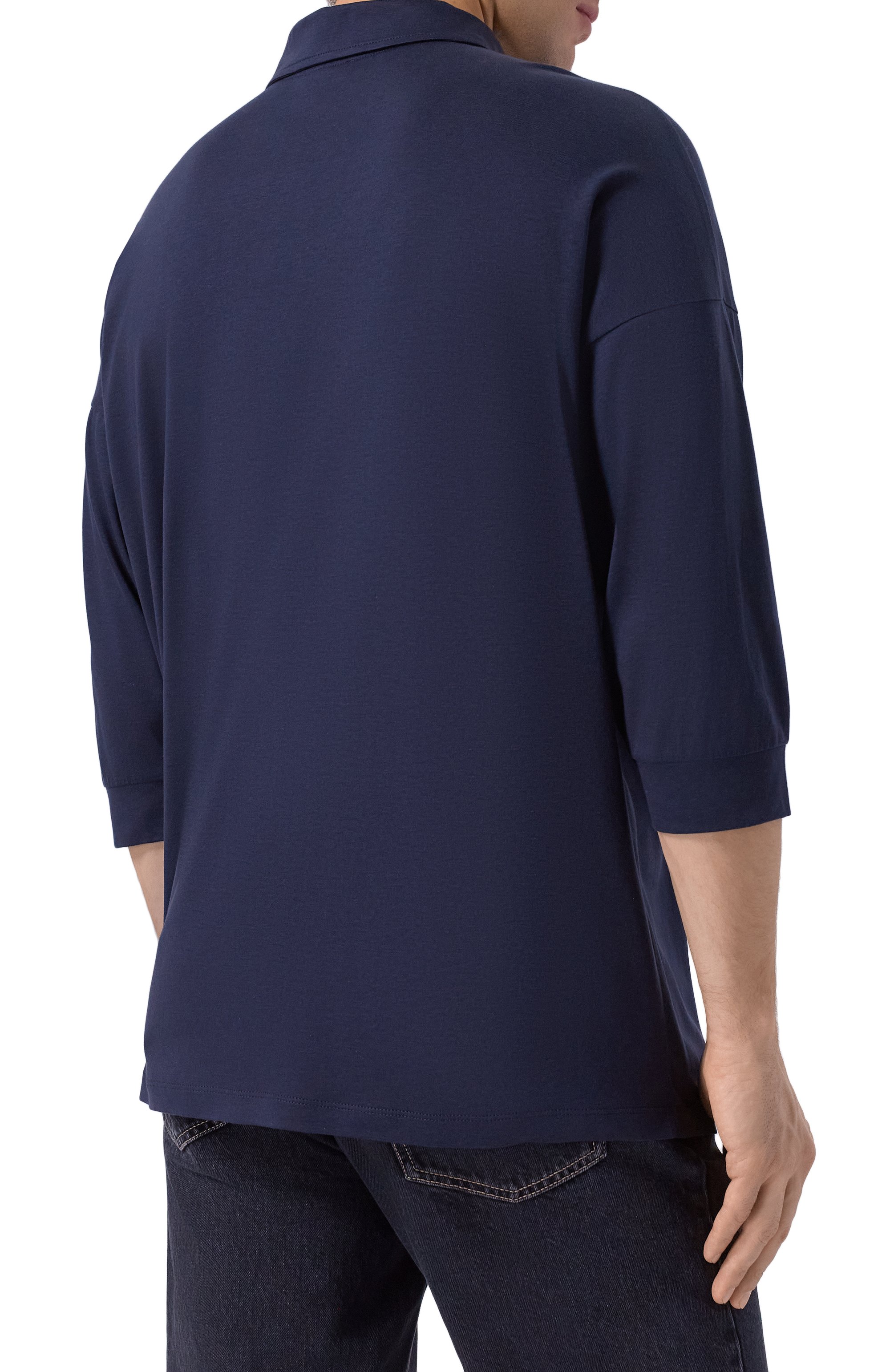 Поло из лиоцелла и хлопка GIORGIO ARMANI, арт. 3DSF53/SJCBZ, фото 4