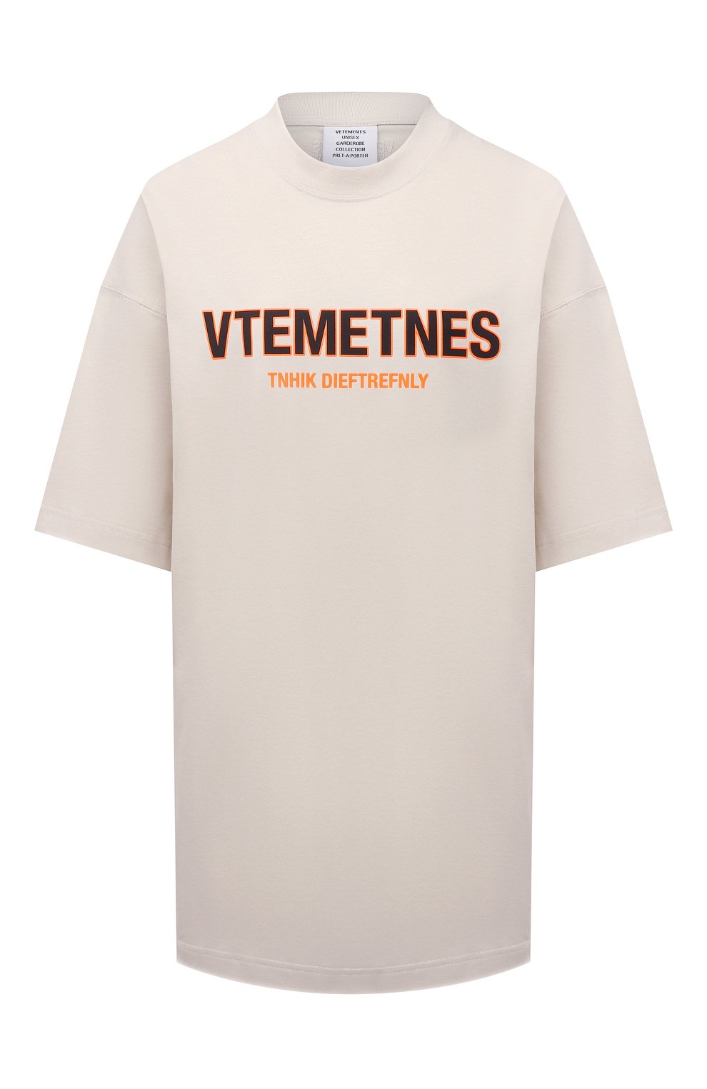 Хлопковая футболка VETEMENTS, арт. UE52TR170W 1611/W, фото 1