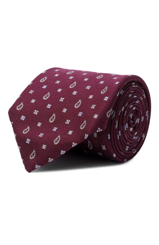 Шелковый галстук Brioni 061D00/0D421 Бордовый 061D00/0D421