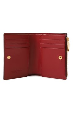 Женские кожаное портмоне BOTTEGA VENETA бордового цвета, арт. 742698/VCQC9 | Фото 3 (Нос: Не проставлено; Материал сплава: Проставлено; Материал: Натуральная кожа)