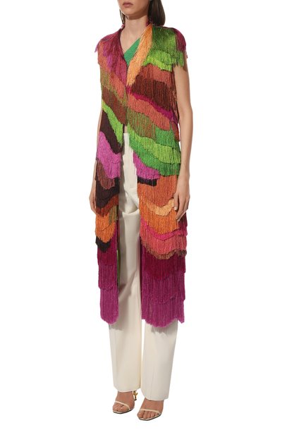 Жилет из вискозы DRIES VAN NOTEN фуксия цвета по цене 289500 руб., арт. 221-010232-4295, фото 3 Жилет из вискозы DRIES VAN NOTEN, арт. 221-010232-4295, фото 3